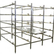 Mortuary Rack System with Stubb Rollers