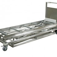 Portable Cadaver Scissor Lift with Rollers